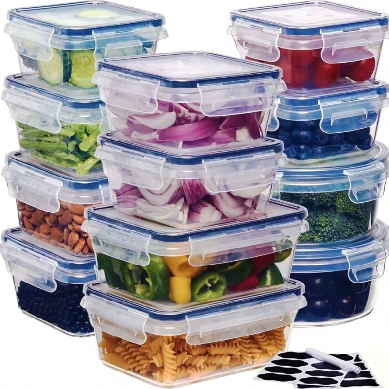 Food Storage Labels - 12 Piece Food Storage Containers Set