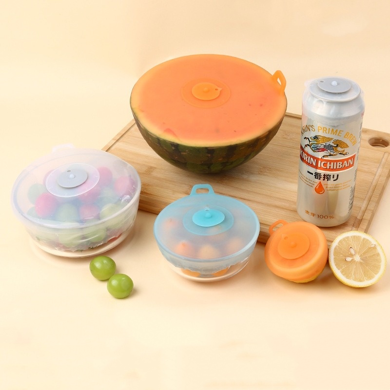 4Pcs/Set Silicone Fresh-keepin - Food Storage Oven Safe recension och pris