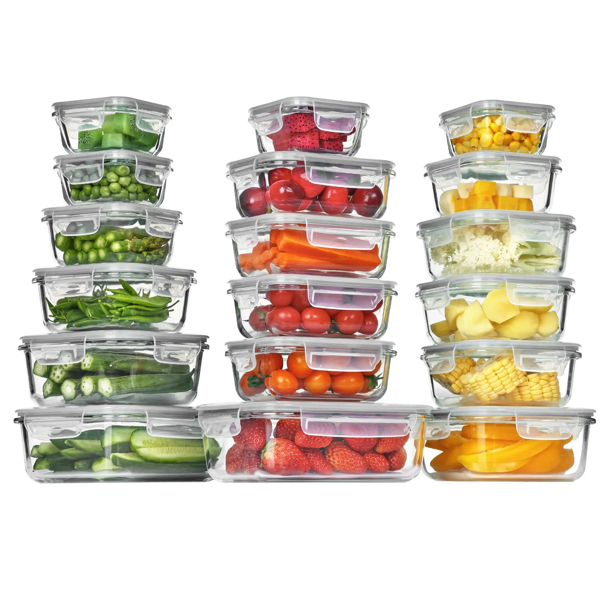 18 Pack Glass Food Storage Con - Food Storage Oven Safe recension och pris