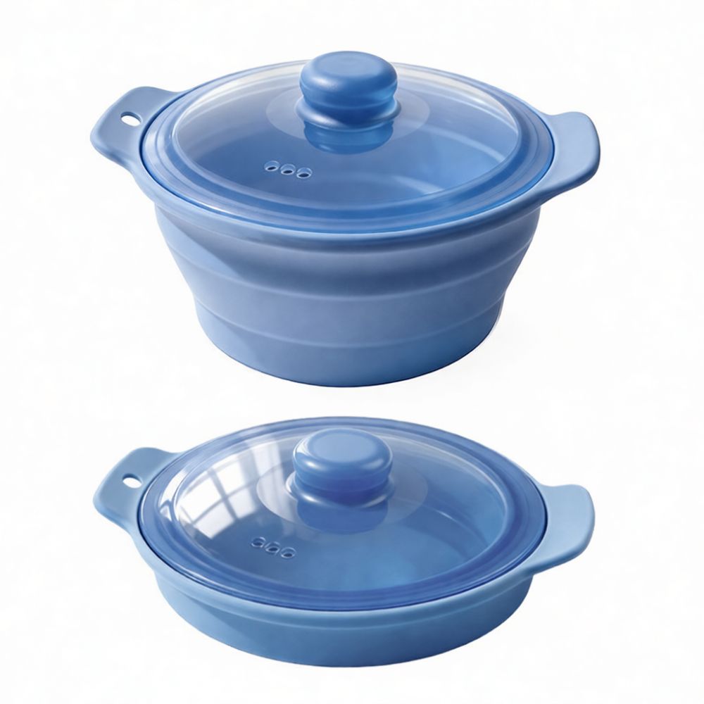 Collapsible Silicone Steam Pot - Food Storage Oven Safe recension och pris