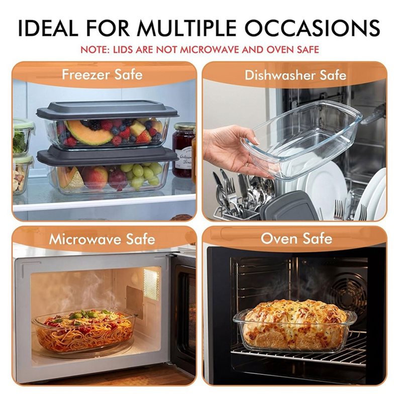AA77 Glass Loaf Pan 7.6 Cups/1 - Food Storage Oven Safe recension och pris