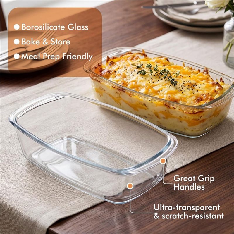 A25F-2-Pack LARGE 7.6 Cups/180 - Food Storage Oven Safe recension och pris