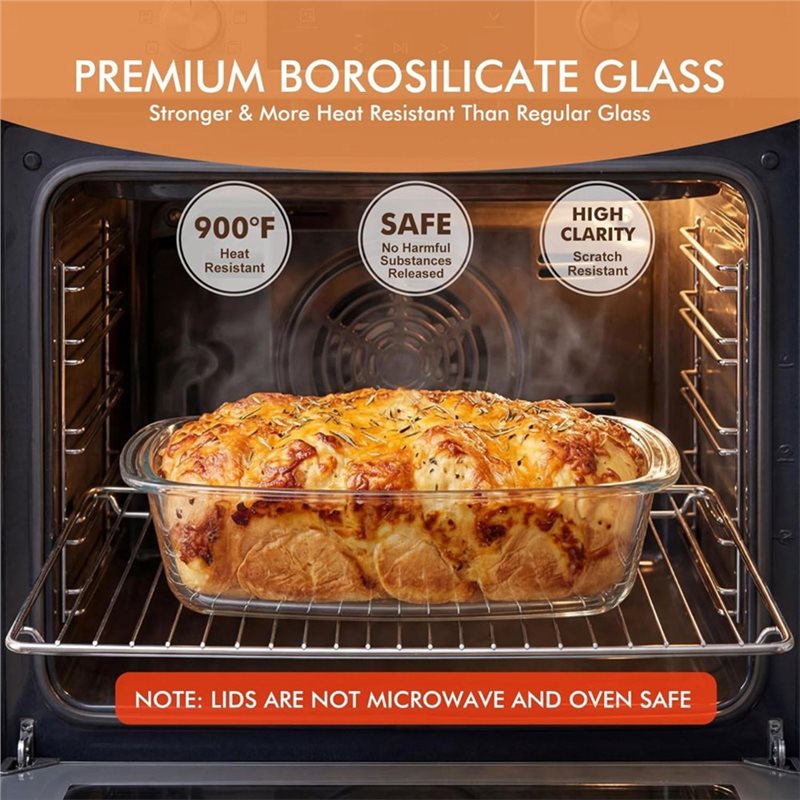 A25F-2-Pack LARGE 7.6 Cups/180 - Food Storage Oven Safe recension och pris