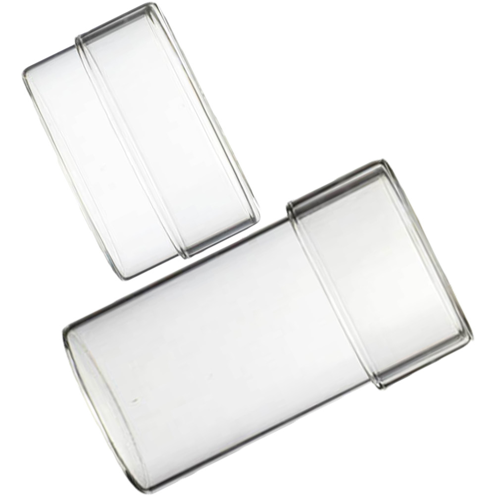 2Pcs Premium Transparent Glass - Food Storage Containers recension och pris