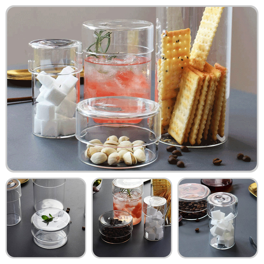 2Pcs Premium Transparent Glass - Food Storage Containers recension och pris