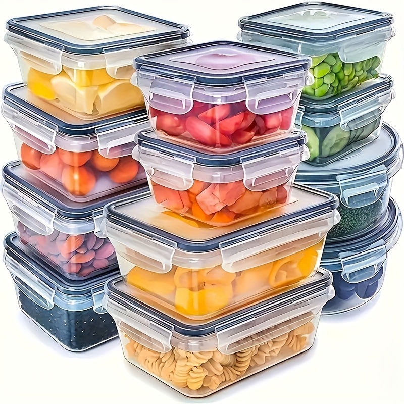 8Pcs Set Includes 4 Containers - Food Storage With Dividers recension och pris