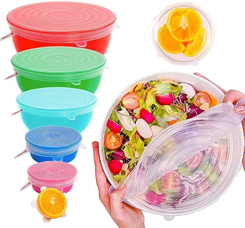 5Pcs Silicone Stretch Lids, Re - Food Storage Oven Safe recension och pris