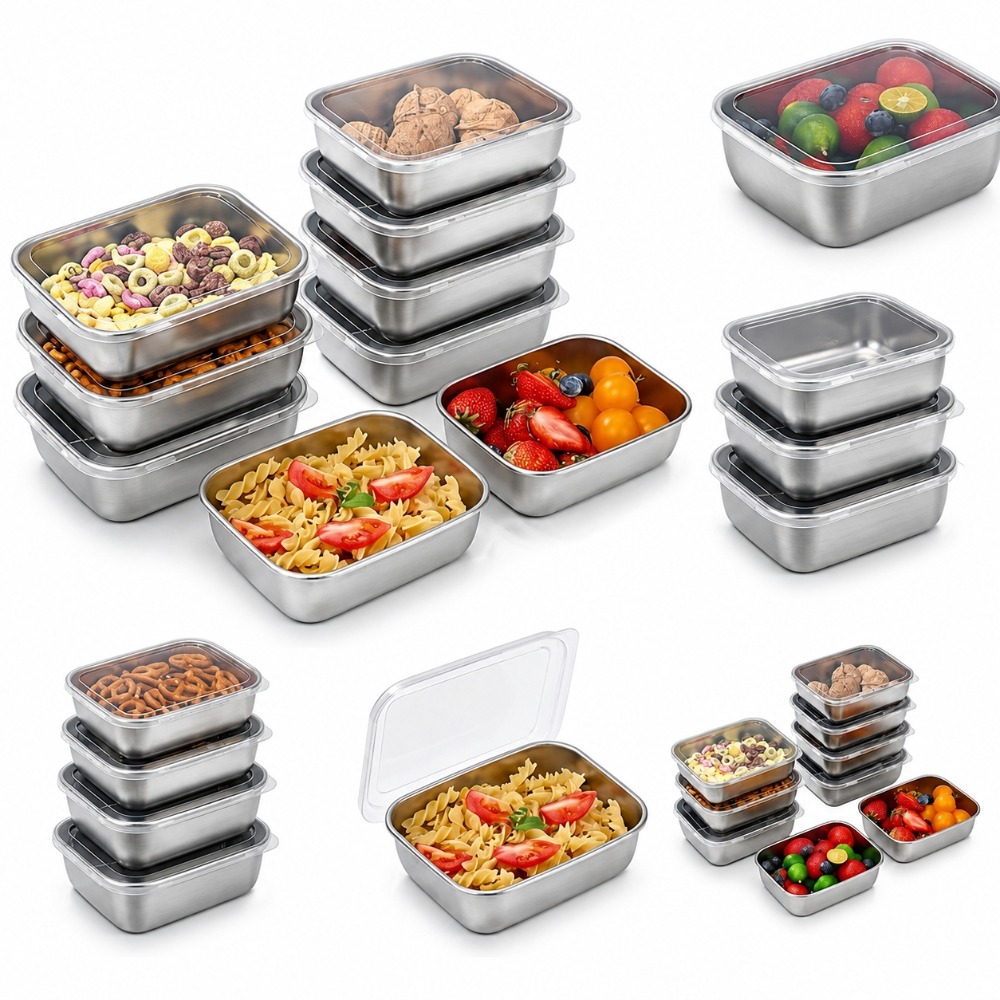 6PCS Stainless Steel Food Stor - Food Storage Meals recension och pris