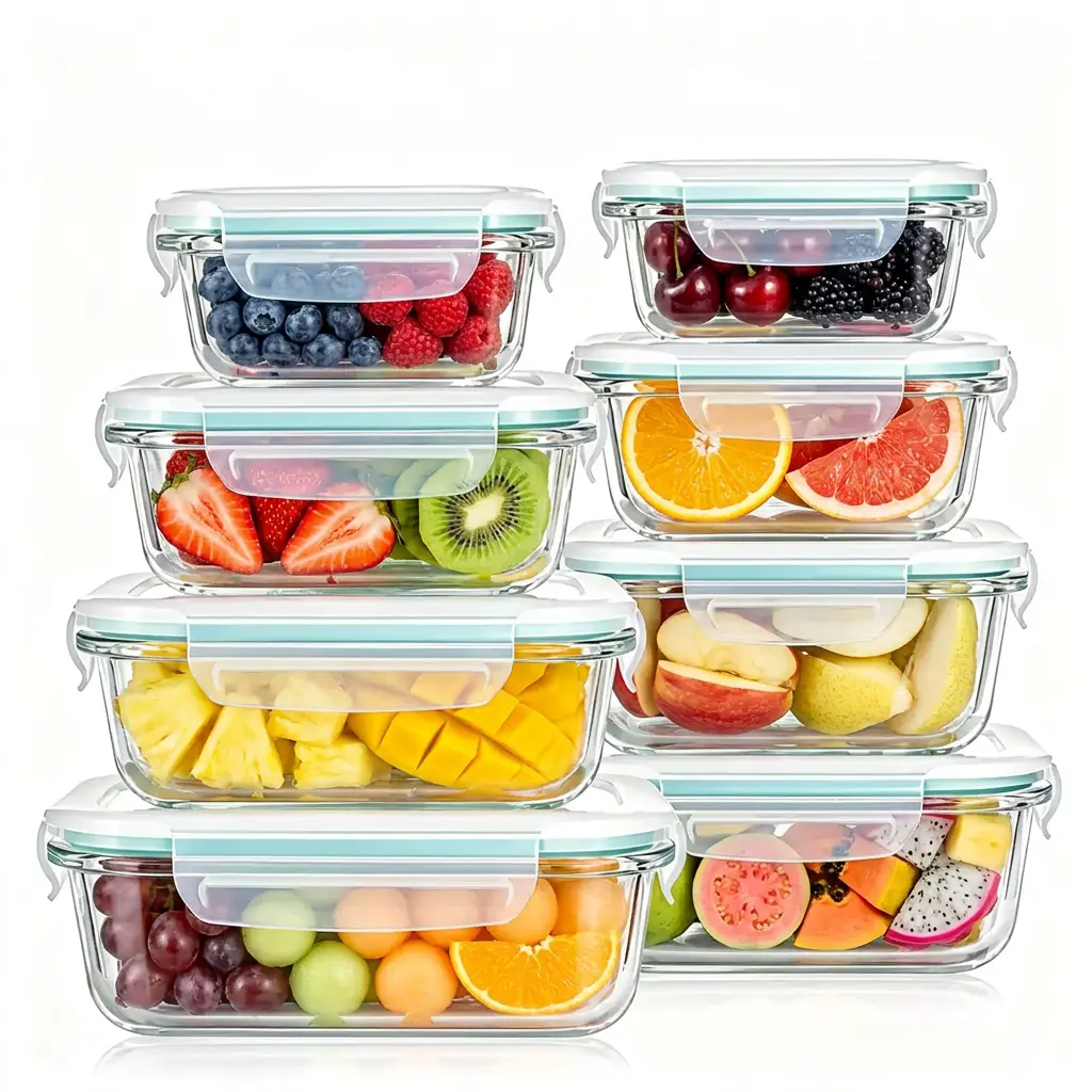 8 Pack Airtight Glass Food Sto - Food Storage Oven Safe recension och pris