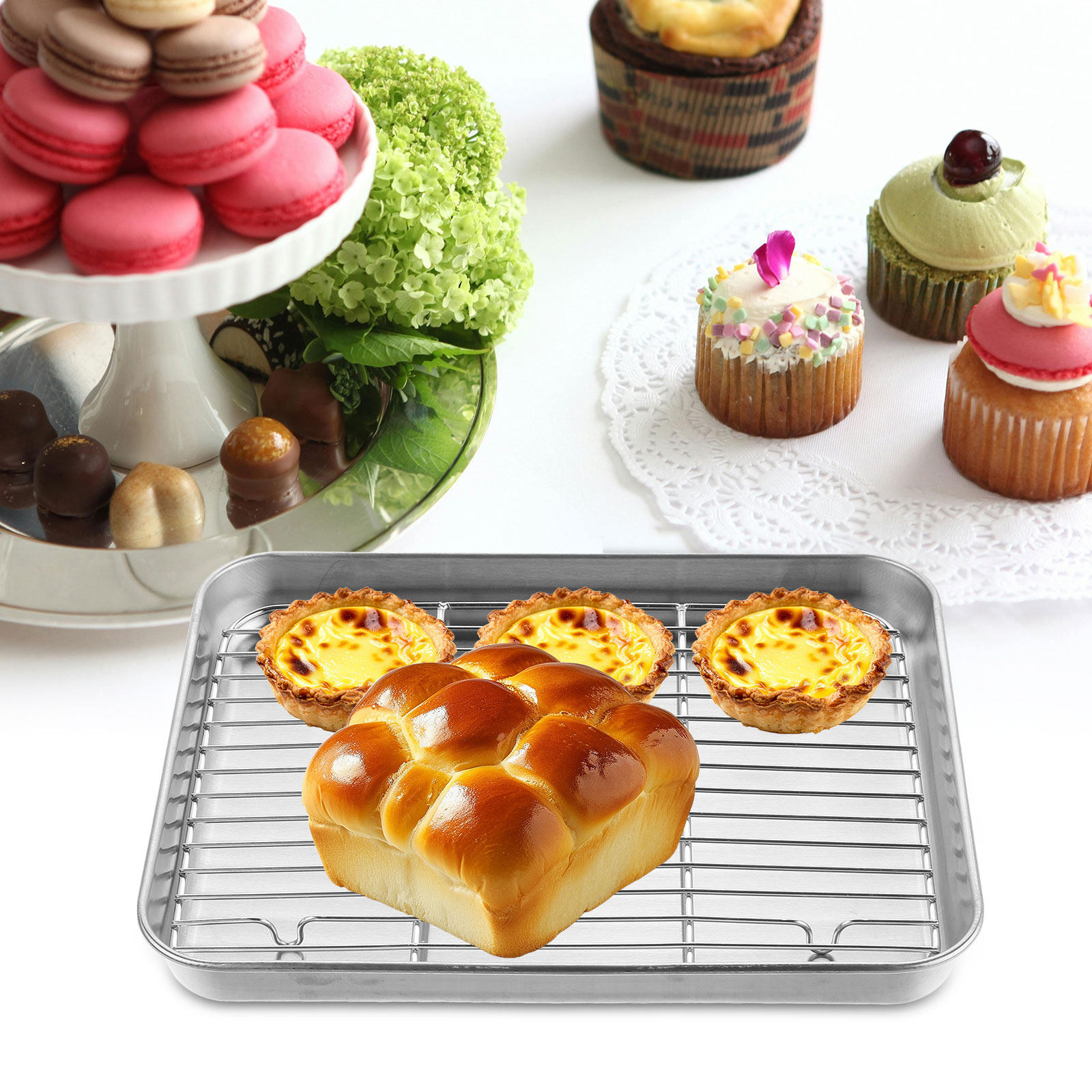 1Set Baking Tray Cooling Rack  - Food Storage Oven Safe recension och pris