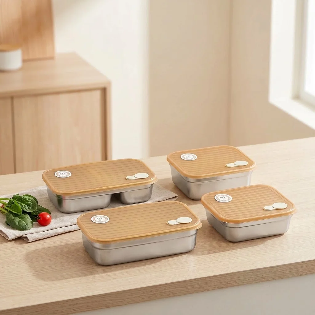 304 Stainless Steel Bento Box  - Food Storage With Dividers recension och pris